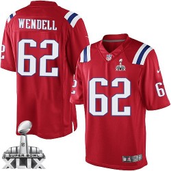 New England Patriots Ryan Wendell Official Nike Red Elite Youth Alternate Super Bowl XLIX NFL Jersey