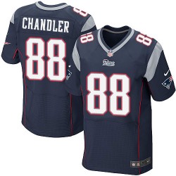 New England Patriots Scott Chandler Official Nike Navy Blue Elite Adult Home NFL Jersey