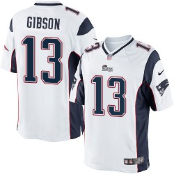 New England Patriots Brandon Gibson Official Nike White Limited Adult Road NFL Jersey