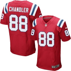 New England Patriots Scott Chandler Official Nike Red Elite Adult Alternate NFL Jersey