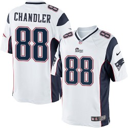 New England Patriots Scott Chandler Official Nike White Limited Adult Road NFL Jersey