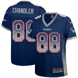 New England Patriots Scott Chandler Official Nike Navy Blue Elite Women's Drift Fashion NFL Jersey