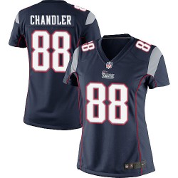 New England Patriots Scott Chandler Official Nike Navy Blue Elite Women's Home NFL Jersey