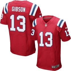 New England Patriots Brandon Gibson Official Nike Red Elite Adult Alternate NFL Jersey