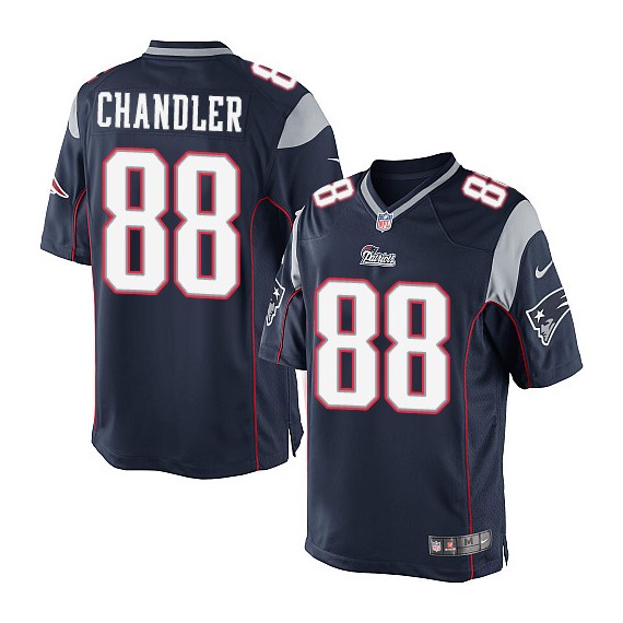 New England Patriots Scott Chandler Official Nike Navy Blue Elite Youth Home NFL Jersey