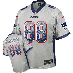 New England Patriots Scott Chandler Official Nike Grey Elite Youth Drift Fashion NFL Jersey