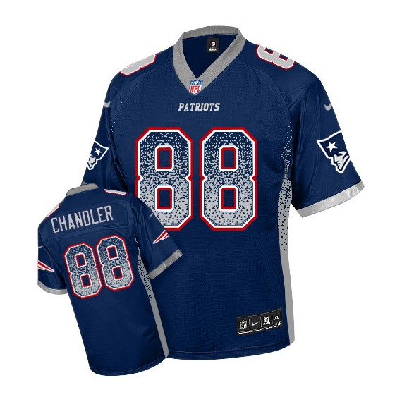 New England Patriots Scott Chandler Official Nike Navy Blue Elite Youth Drift Fashion NFL Jersey