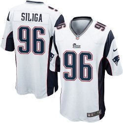New England Patriots Sealver Siliga Official Nike White Game Youth Road NFL Jersey