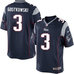 New England Patriots Stephen Gostkowski Official Nike Navy Blue Limited Adult Home NFL Jersey