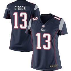 New England Patriots Brandon Gibson Official Nike Navy Blue Elite Women's Home NFL Jersey