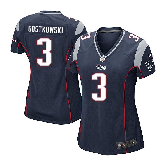 New England Patriots Stephen Gostkowski Official Nike Navy Blue Elite Women's Home NFL Jersey