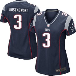 New England Patriots Stephen Gostkowski Official Nike Navy Blue Limited Women's Home NFL Jersey