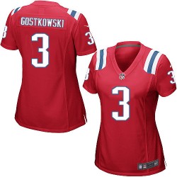 New England Patriots Stephen Gostkowski Official Nike Red Elite Women's Alternate NFL Jersey