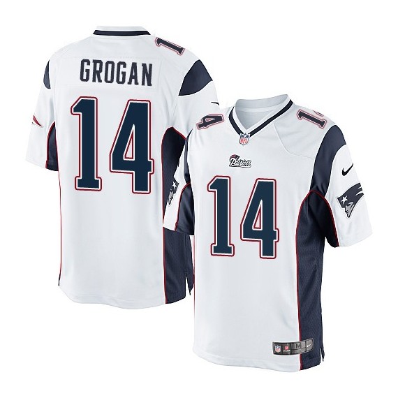 New England Patriots Steve Grogan Official Nike White Limited Adult Road NFL Jersey
