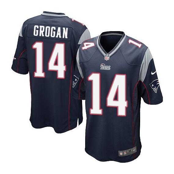 New England Patriots Steve Grogan Official Nike Navy Blue Game Adult Home NFL Jersey