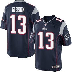 New England Patriots Brandon Gibson Official Nike Navy Blue Limited Youth Home NFL Jersey