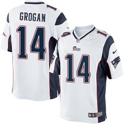New England Patriots Steve Grogan Official Nike White Elite Youth Road NFL Jersey