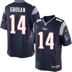 New England Patriots Steve Grogan Official Nike Navy Blue Limited Youth Home NFL Jersey