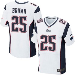 New England Patriots Tarell Brown Official Nike White Elite Adult Road NFL Jersey