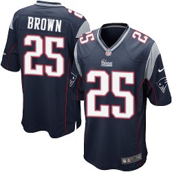 New England Patriots Tarell Brown Official Nike Navy Blue Game Adult Home NFL Jersey