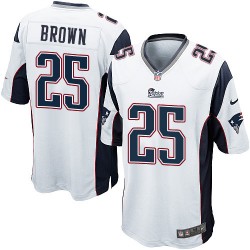 New England Patriots Tarell Brown Official Nike White Game Adult Road NFL Jersey