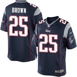 New England Patriots Tarell Brown Official Nike Navy Blue Limited Adult Home NFL Jersey