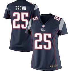 New England Patriots Tarell Brown Official Nike Navy Blue Elite Women's Home NFL Jersey