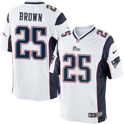 New England Patriots Tarell Brown Official Nike White Elite Youth Road NFL Jersey