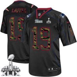 New England Patriots Brandon LaFell Official Nike Black Elite Adult Camo Fashion Super Bowl XLIX NFL Jersey