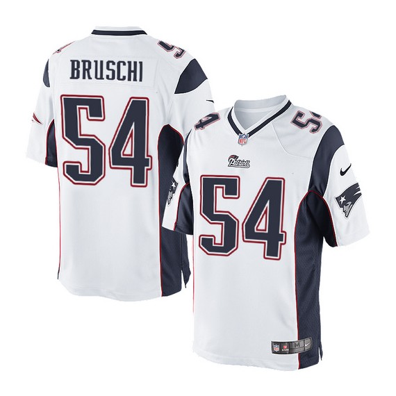 New England Patriots Tedy Bruschi Official Nike White Limited Adult Road NFL Jersey