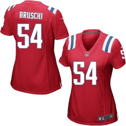 New England Patriots Tedy Bruschi Official Nike Red Game Women's Alternate NFL Jersey