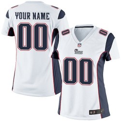 Nike New England Patriots Women's Customized Elite White Road Jersey