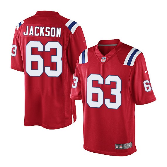 New England Patriots Tre Jackson Official Nike Red Limited Adult Alternate NFL Jersey