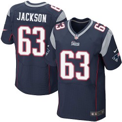 New England Patriots Tre Jackson Official Nike Navy Blue Elite Adult Home NFL Jersey