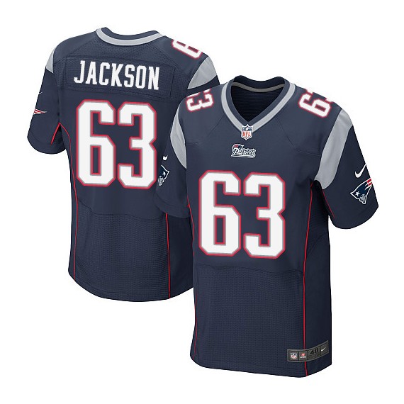 New England Patriots Tre Jackson Official Nike Navy Blue Elite Adult Home NFL Jersey