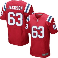 New England Patriots Tre Jackson Official Nike Red Elite Adult Alternate NFL Jersey