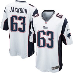 New England Patriots Tre Jackson Official Nike White Game Adult Road NFL Jersey