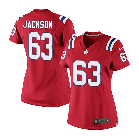 New England Patriots Tre Jackson Official Nike Red Limited Women's Alternate NFL Jersey