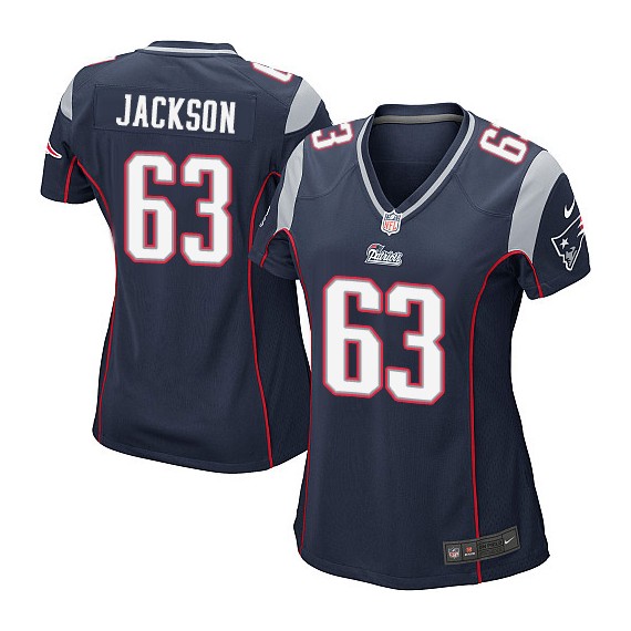New England Patriots Tre Jackson Official Nike Navy Blue Game Women's Home NFL Jersey