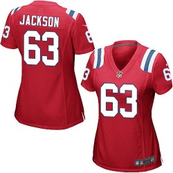 New England Patriots Tre Jackson Official Nike Red Game Women's Alternate NFL Jersey