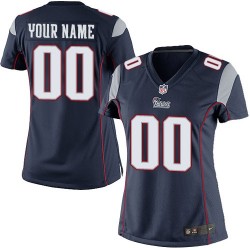 Nike New England Patriots Women's Customized Limited Navy Blue Home Jersey
