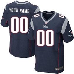 Nike New England Patriots Men's Customized Elite Navy Blue Home Jersey