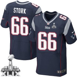 New England Patriots Bryan Stork Official Nike Navy Blue Elite Adult Home Super Bowl XLIX NFL Jersey