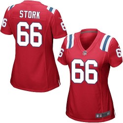 New England Patriots Bryan Stork Official Nike Red Game Women's Alternate NFL Jersey