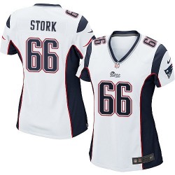 New England Patriots Bryan Stork Official Nike White Game Women's Road NFL Jersey