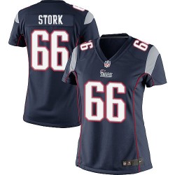 New England Patriots Bryan Stork Official Nike Navy Blue Limited Women's Home NFL Jersey
