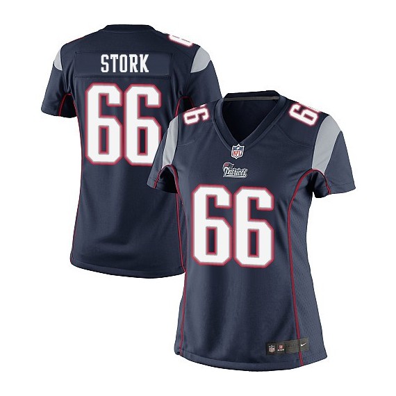 New England Patriots Bryan Stork Official Nike Navy Blue Limited Women's Home NFL Jersey