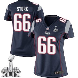 New England Patriots Bryan Stork Official Nike Navy Blue Elite Women's Home Super Bowl XLIX NFL Jersey