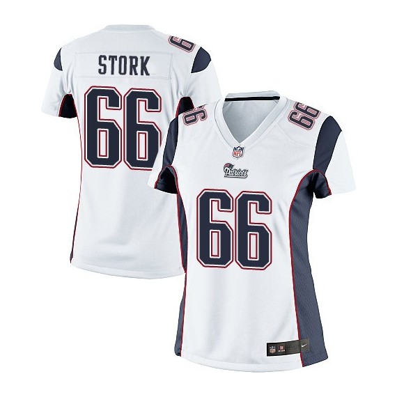 New England Patriots Bryan Stork Official Nike White Limited Women's Road NFL Jersey