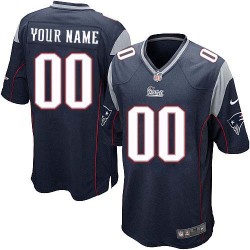 Nike New England Patriots Youth Customized Elite Navy Blue Home Jersey